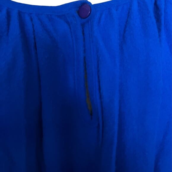 Vintage Royal Blue Fleece Nightgown w/ Pockets – Cozy & Bold XL/2XL - Picture 6 of 7